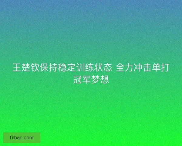 王楚钦保持稳定训练状态 全力冲击单打冠军梦想